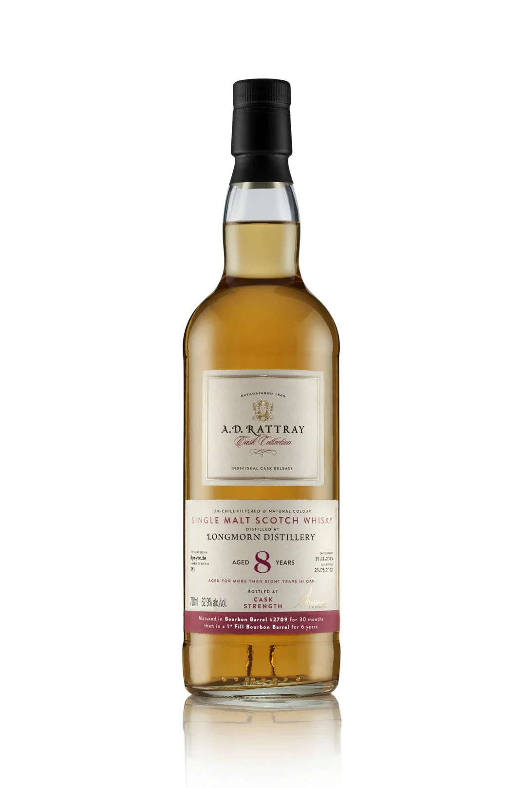 Longmorn 2013 (A.D. Rattray) Cask Collection (8 Year Old) Single Malt Scotch Whisky | 700ML - Whiskey