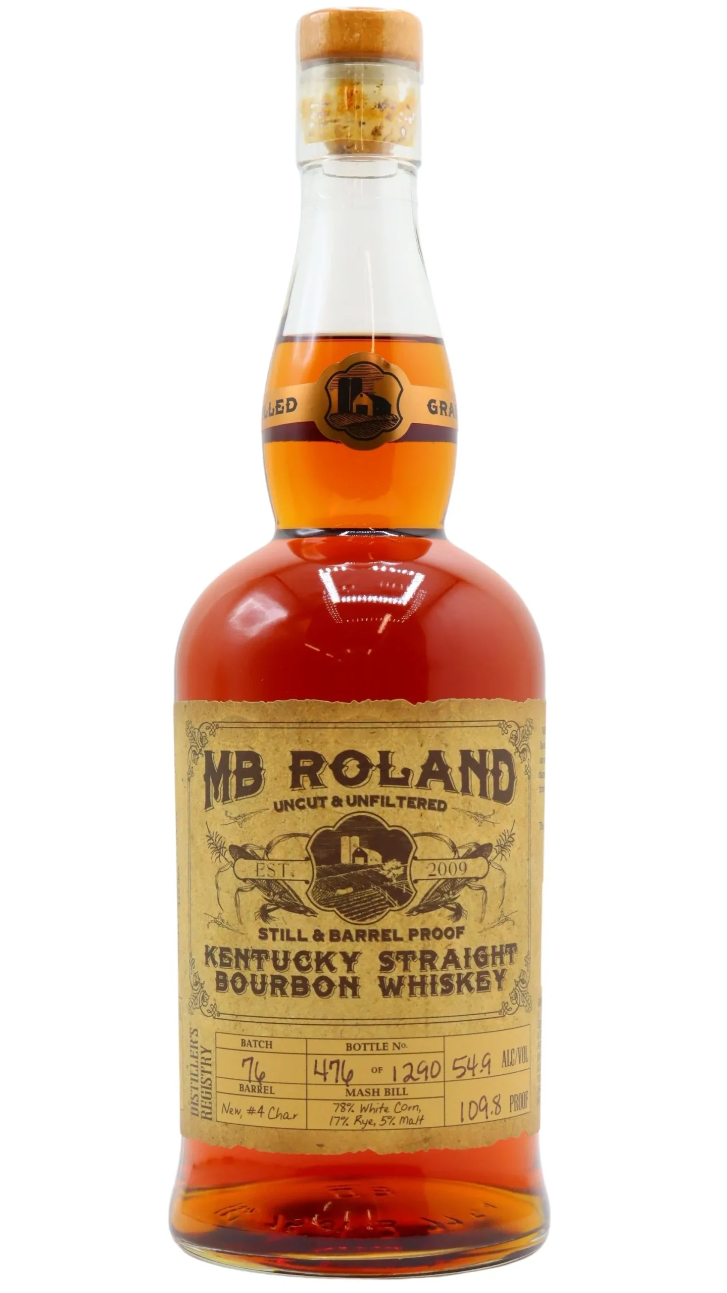MB Roland Kentucky Straight Bourbon Batch 76 Whiskey