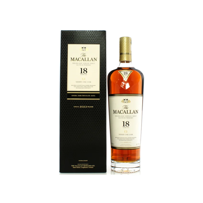 Macallan 18-letni Sherry Oak Cask (2023 Release) Scotch Whisky | 700ML