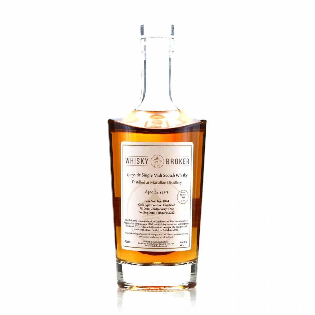 Macallan 1990 (Whisky Broker) 32 Year Old Single Malt Scotch Whisky | 700ML - Whiskey