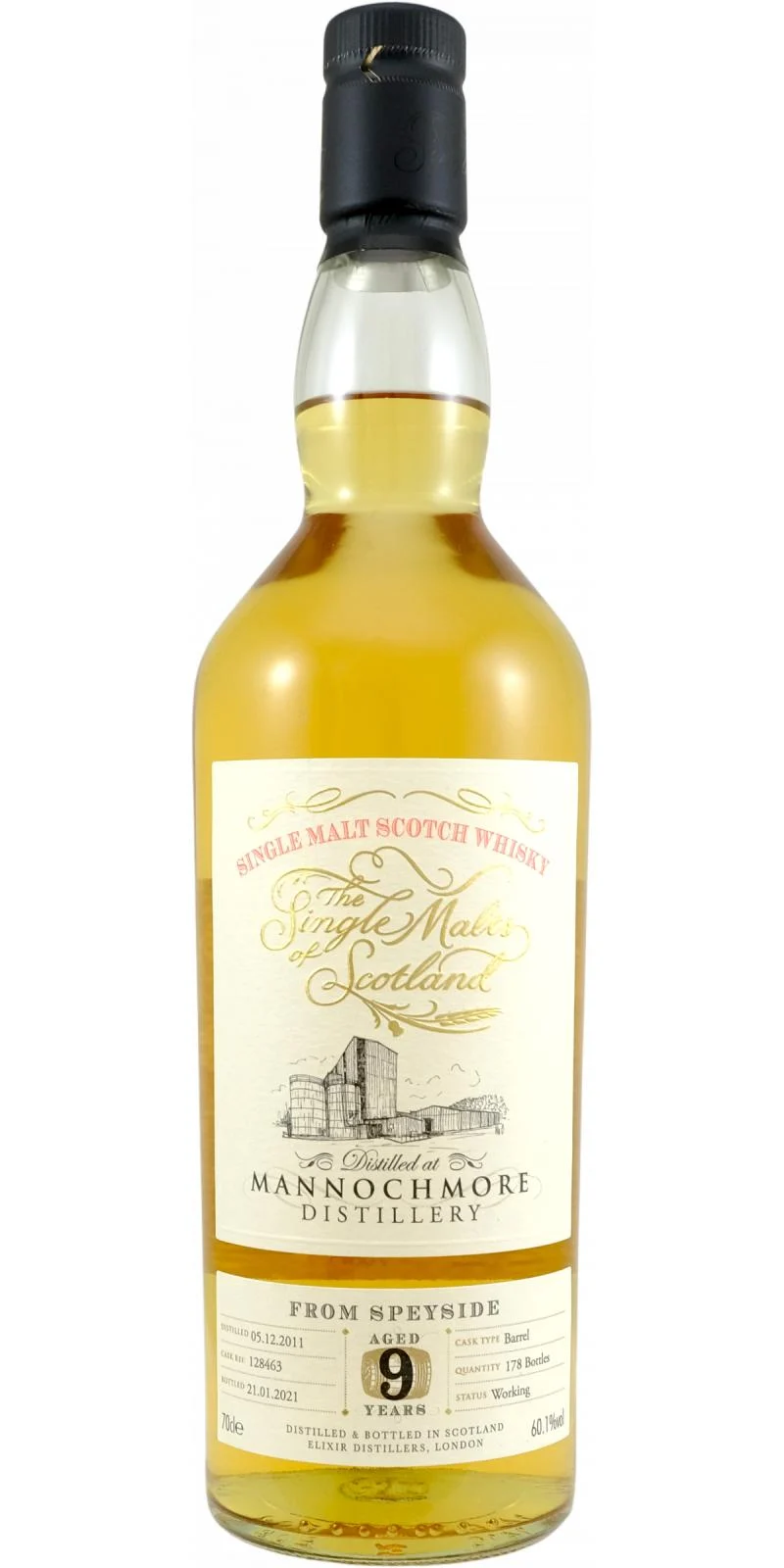 Mannochmore 2011 ElD The Single Malts of Scotland 9 Year Old 2021 Release (Cask #128463) Single Malt Scotch Whisky | 700ML - Whiskey