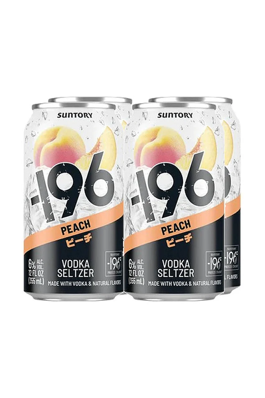 Minus 196 Peach Vodka and Soda Cocktail | 4x355ML
