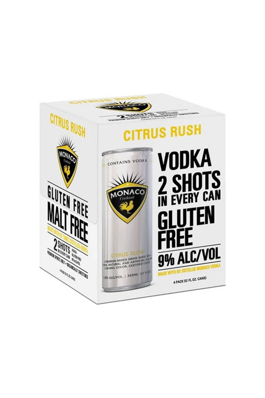 Monaco Citrus Rush Cocktail | 4x355ML