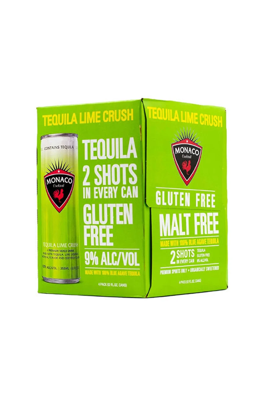 Monaco Tequilla Lime Crush Cocktail | 4x355ML