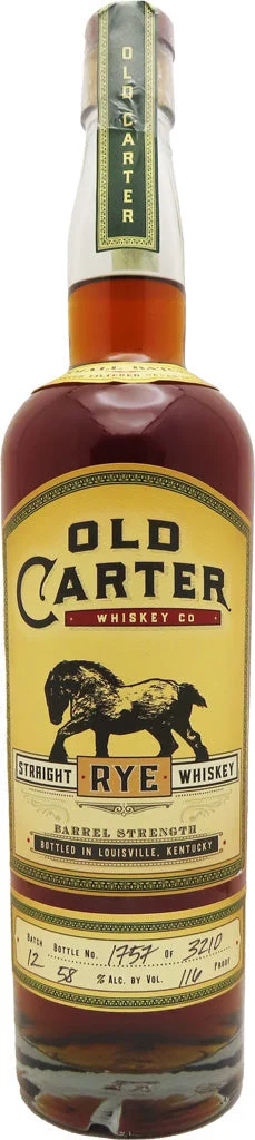 Old Carter Barrel Strength #12 116 Proof Straight Rye Whiskey - Whisky