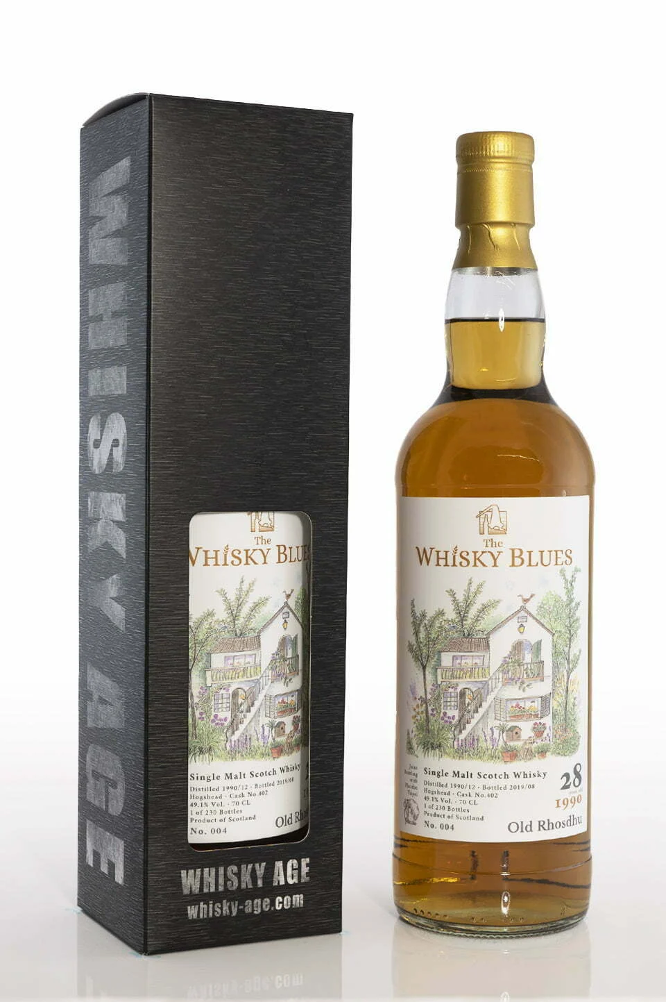 Old Rhosdhu 1990 (The Whisky Blues) No. 004 (Cask #402) 28 Year Old 2019 Release Single Malt Scotch Whisky | 700ML - Whiskey