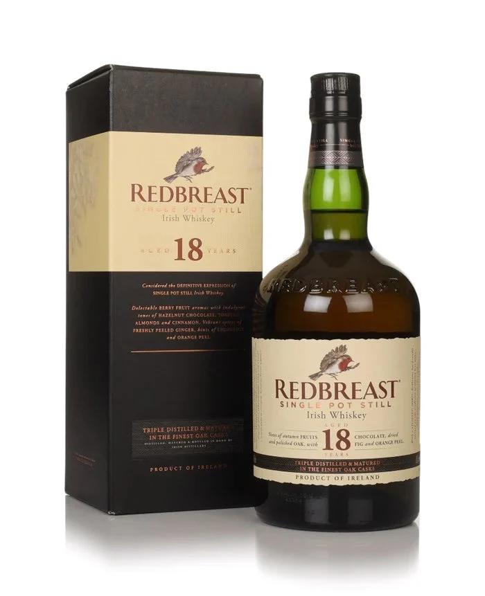 Whisky irlandés Redbreast de 18 años (18 años) de una sola olla | 700ML