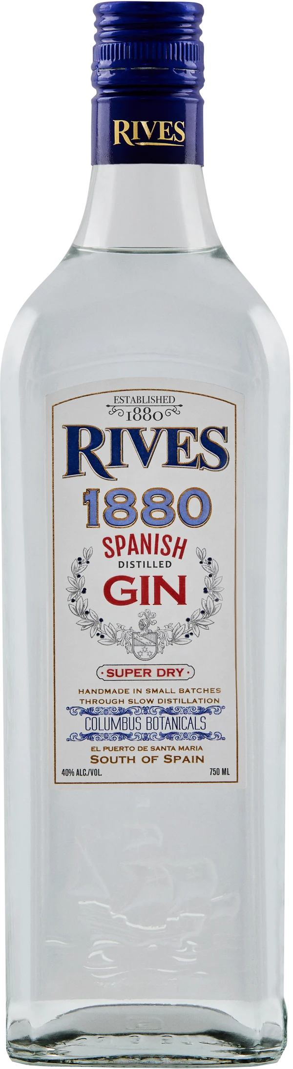 Ginebra española súper seca Rives 1880