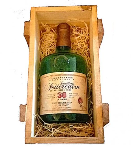 Fettercairn (Jack Wiebers Whisky World) Edición réplica antigua de 30 años Lanzamiento en 2019 (Barrica n.° 2030) Whisky escocés de malta única | 700ML - Whiskey