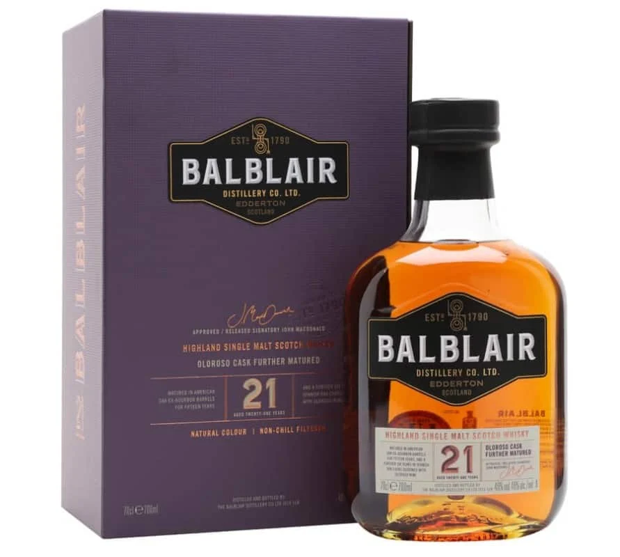 Balblair Highland Single Malt Scotch 21 Year Old Whisky | 700ML - Whiskey