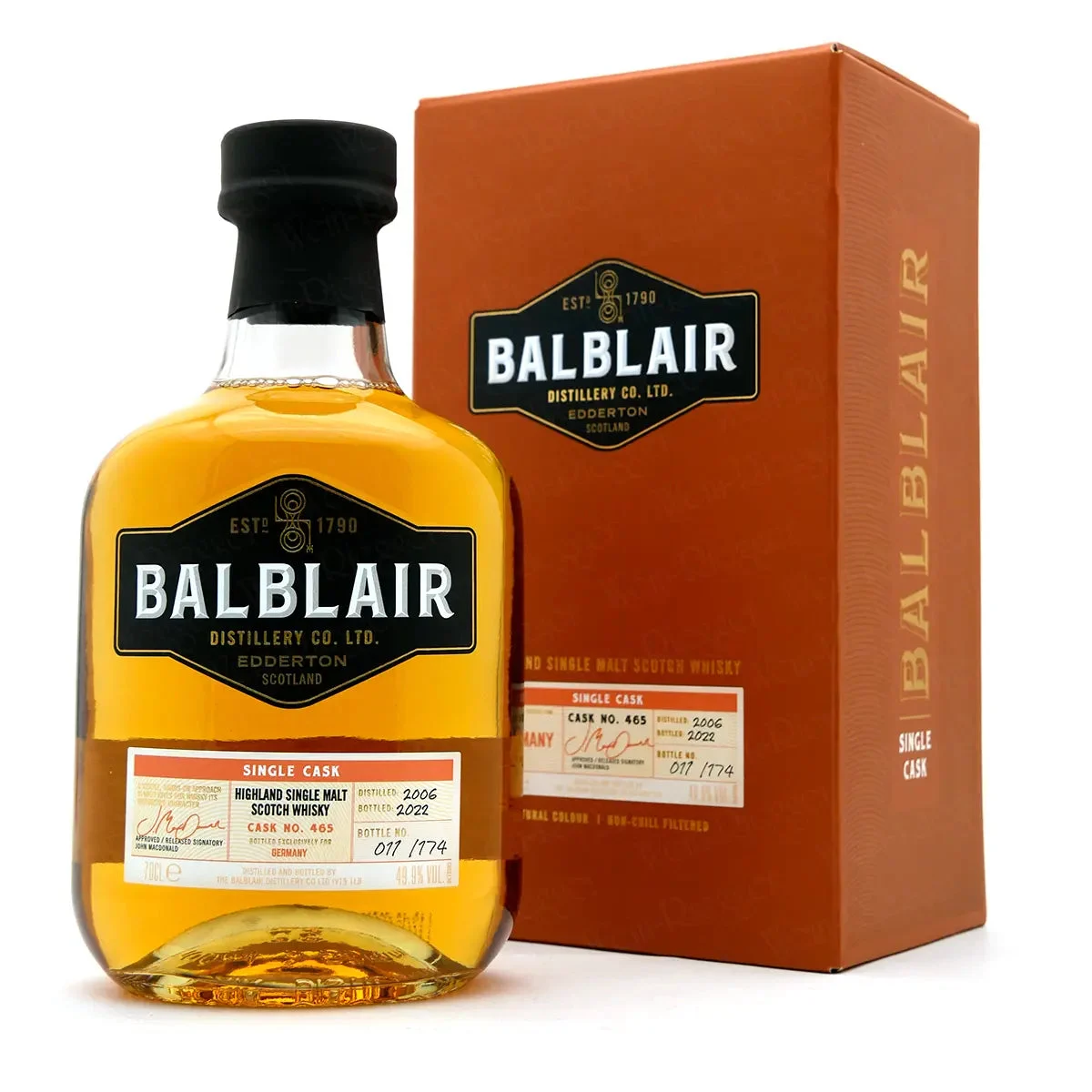 Balblair 2006 Bottled 2022 For Germany Cask No.465 Scotch Whisky | 700ML - Whiskey