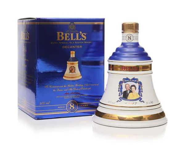 Bell's 50th Wedding Anniversary of The Queen & Duke of Edinburgh Decanter Scotch Whisky | 700ML - Whiskey