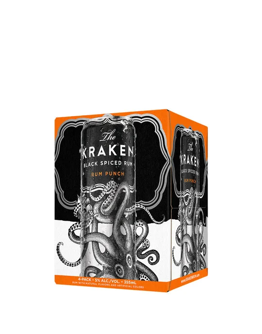 The Kraken Black Spiced Rum Punch Cocktail | 4x355ML