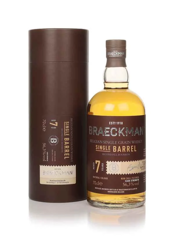 Braeckman 7 Year Old 2015 (Cask 68) Second Fill Bourbon Single Barrel Grain Whisky | 700ML - Whiskey