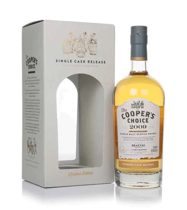 Braeval 13 Year Old (D.2009, B.2022) Bourbon Cask, The Cooper’s Choice Scotch Whisky | 700ML - Whiskey