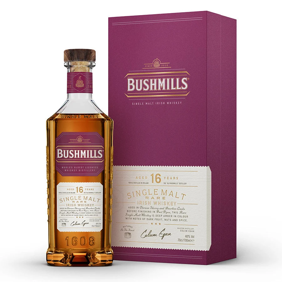 Bushmills 16 Year Old Rare Matured in Three Woods Scotch Whisky | 700ML - Whiskey