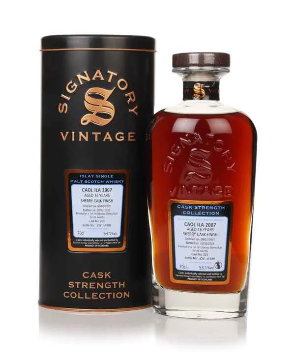 Caol Ila 16 Year Old 2007 (cask 203) - Cask Strength Collection (Signatory) Scotch Whisky | 700ML
