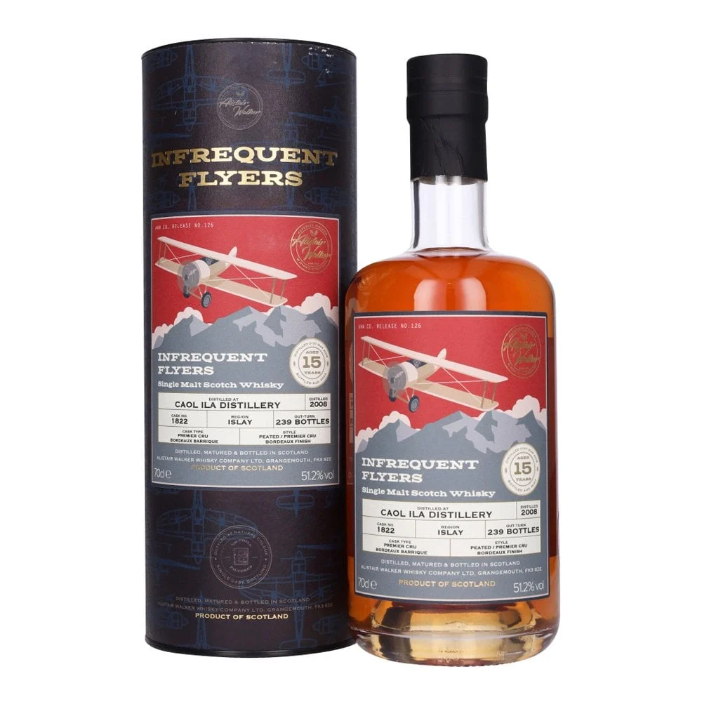 Caol Ila Infrequent Flyers Premier Cru Bordeaux Finish 2008 15 Year Old Whisky | 700ML - Whiskey