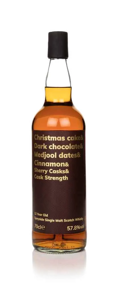 Christmas Cake & Dark Chocolate & Medjool Dates & Cinnamon & Sherry Casks & Cask Strength 12 Year Old (Batch 01) Scotch Whisky | 700ML - Whiskey