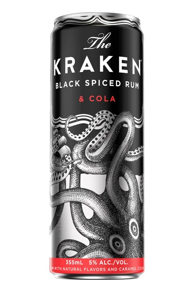The Kraken Black Spiced Rum and Cola Cocktail | 4x355ML