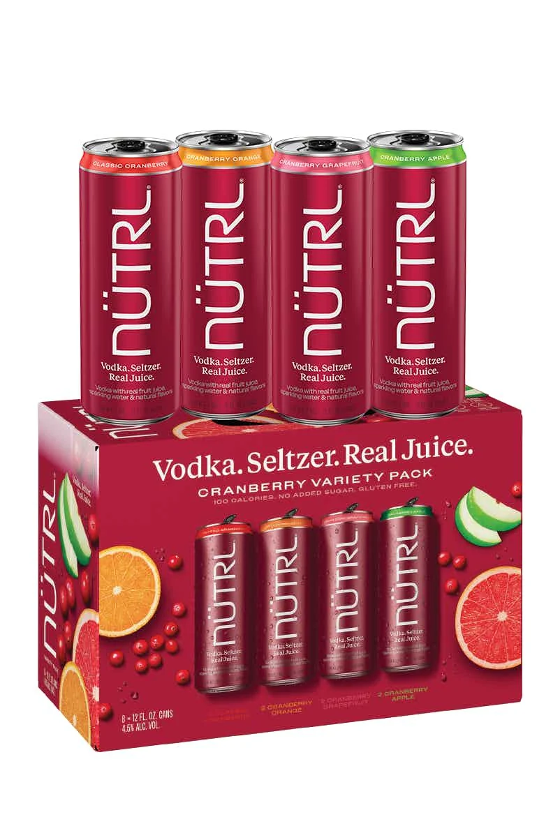 Nutrl Cranberry Vodka Seltzer Cocktail | 8x355ML - Cóctel