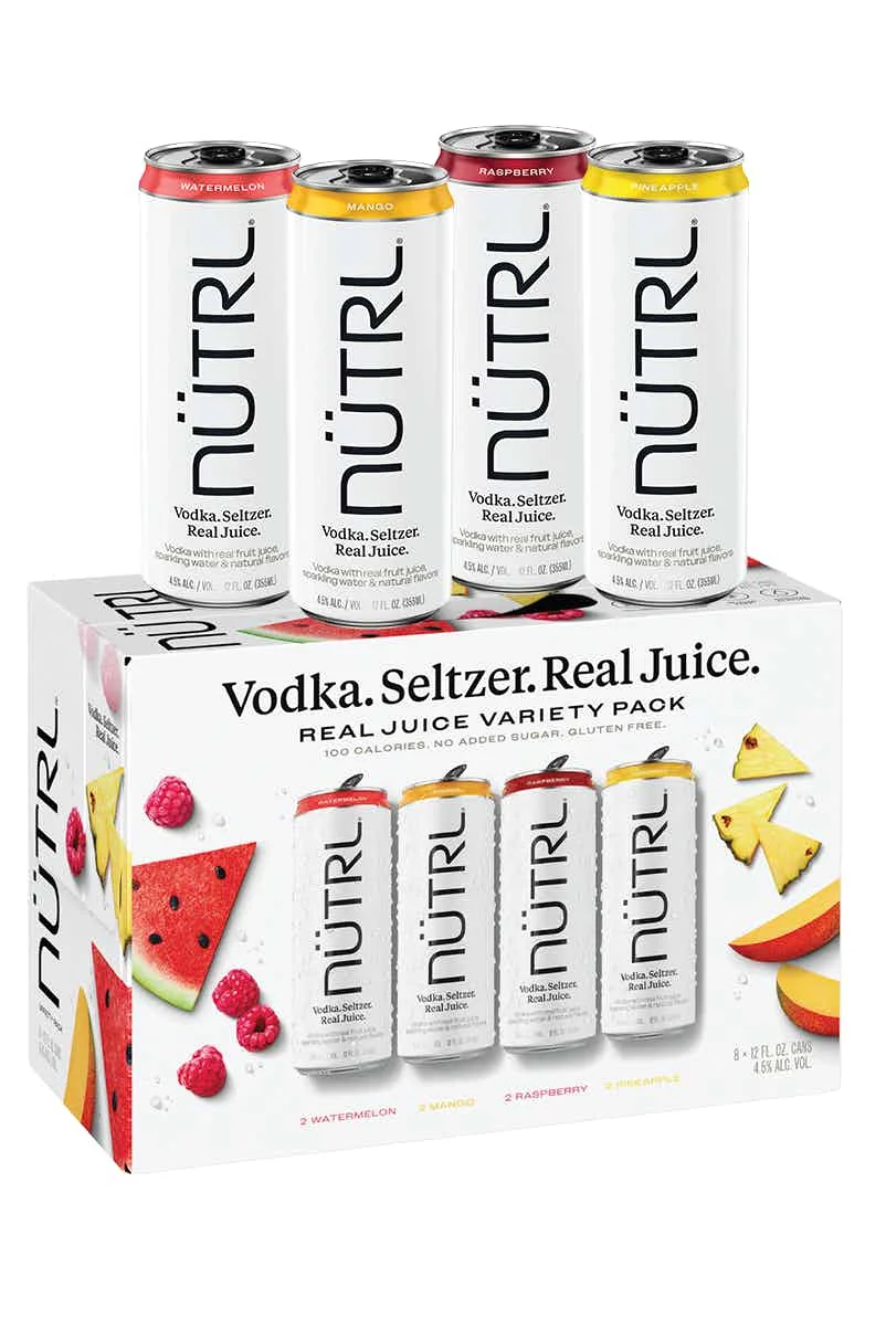 Nutrl Fruit Juice Seltzer Variety Cocktail | 8x355ML