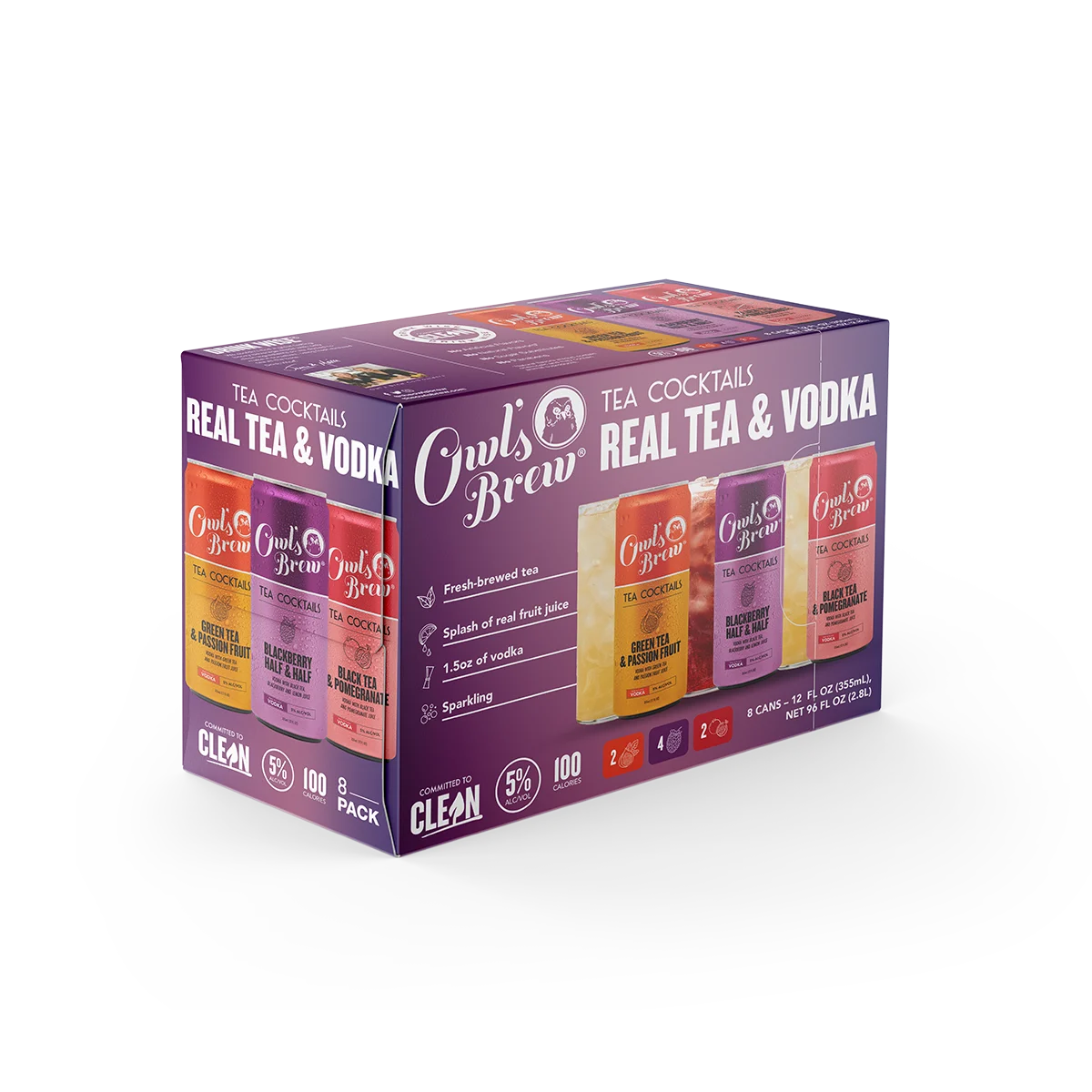 Owls Brew Tea Real Tea & Vodka Cocktail | 8x355ML