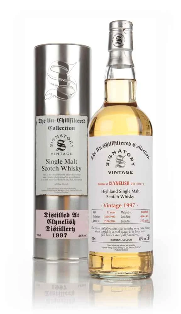 Clynelish 17 Year Old 1997 (casks 4614+4615) - Un-Chillfiltered (Signatory) Scotch Whisky | 700ML
