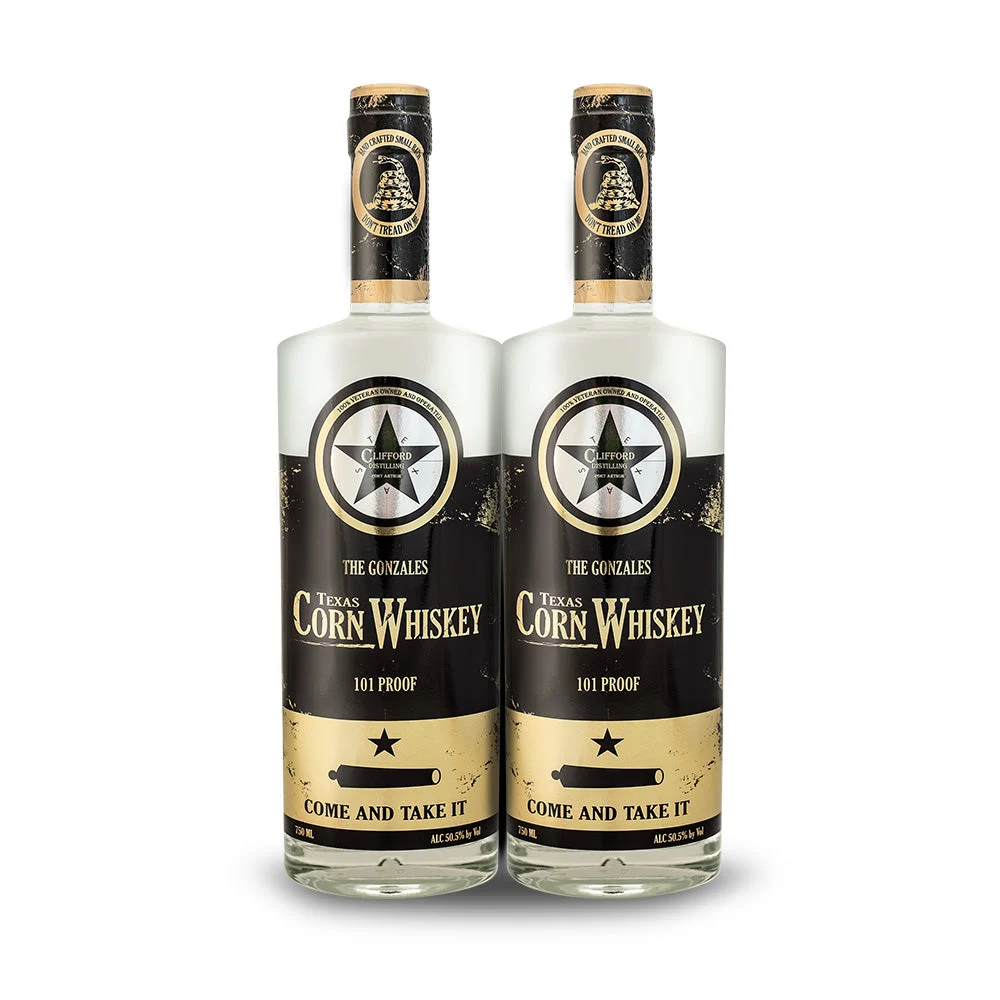 Clifford Distilling | The Gonzales: Texas Corn Whiskey (2) Bottle Bundle