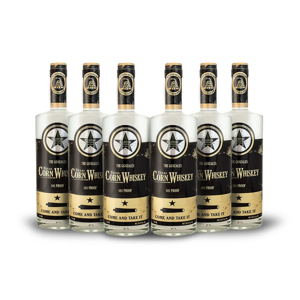 Clifford Distilling | The Gonzales: Texas Corn Whiskey (6) Bottle Bundle