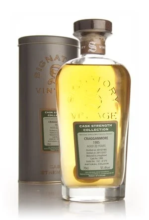 Cragganmore 22 años 1985 - Colección Cask Strength (Firmante) Whisky escocés | 700ML