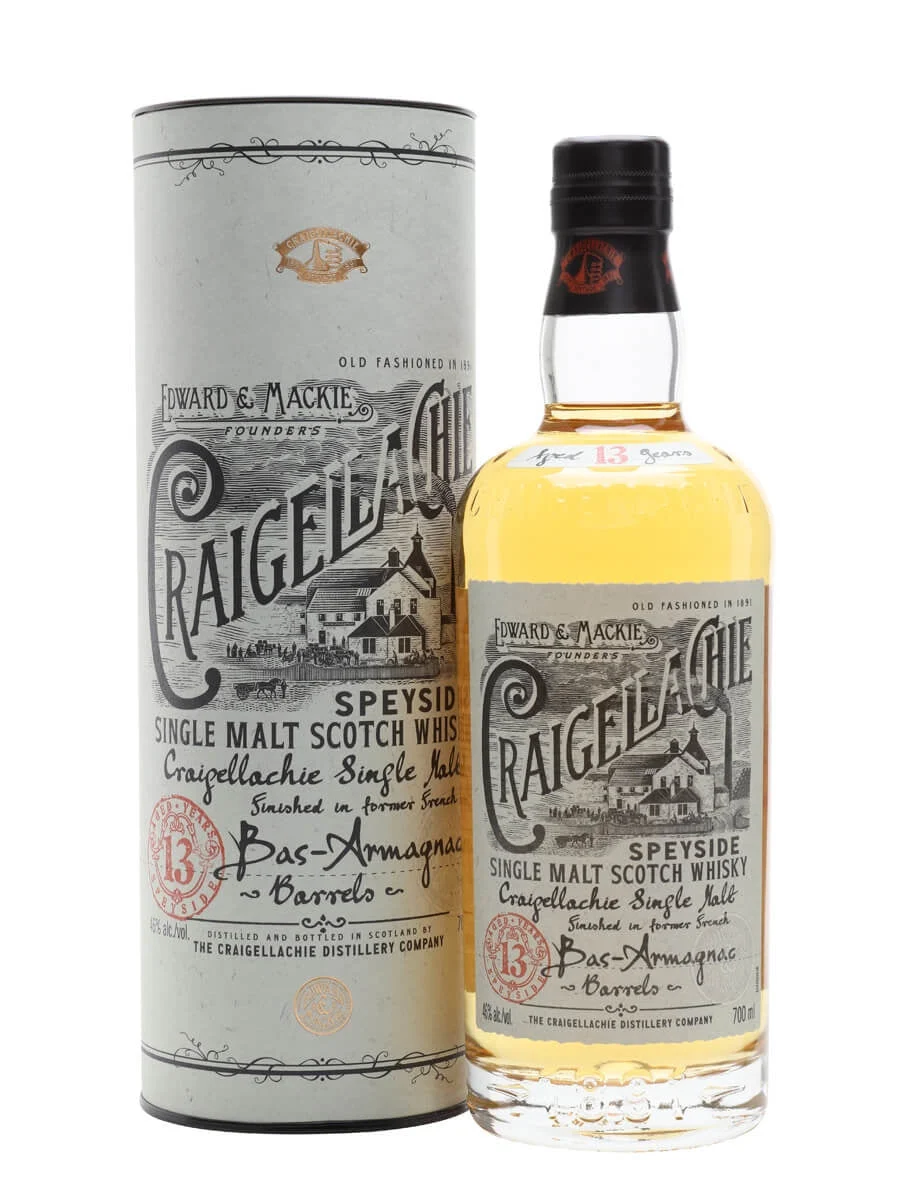 The Craigellanchie Distillery Speyside Bas Armagnac 13 Year Old Single Malt Scotch Whisky
