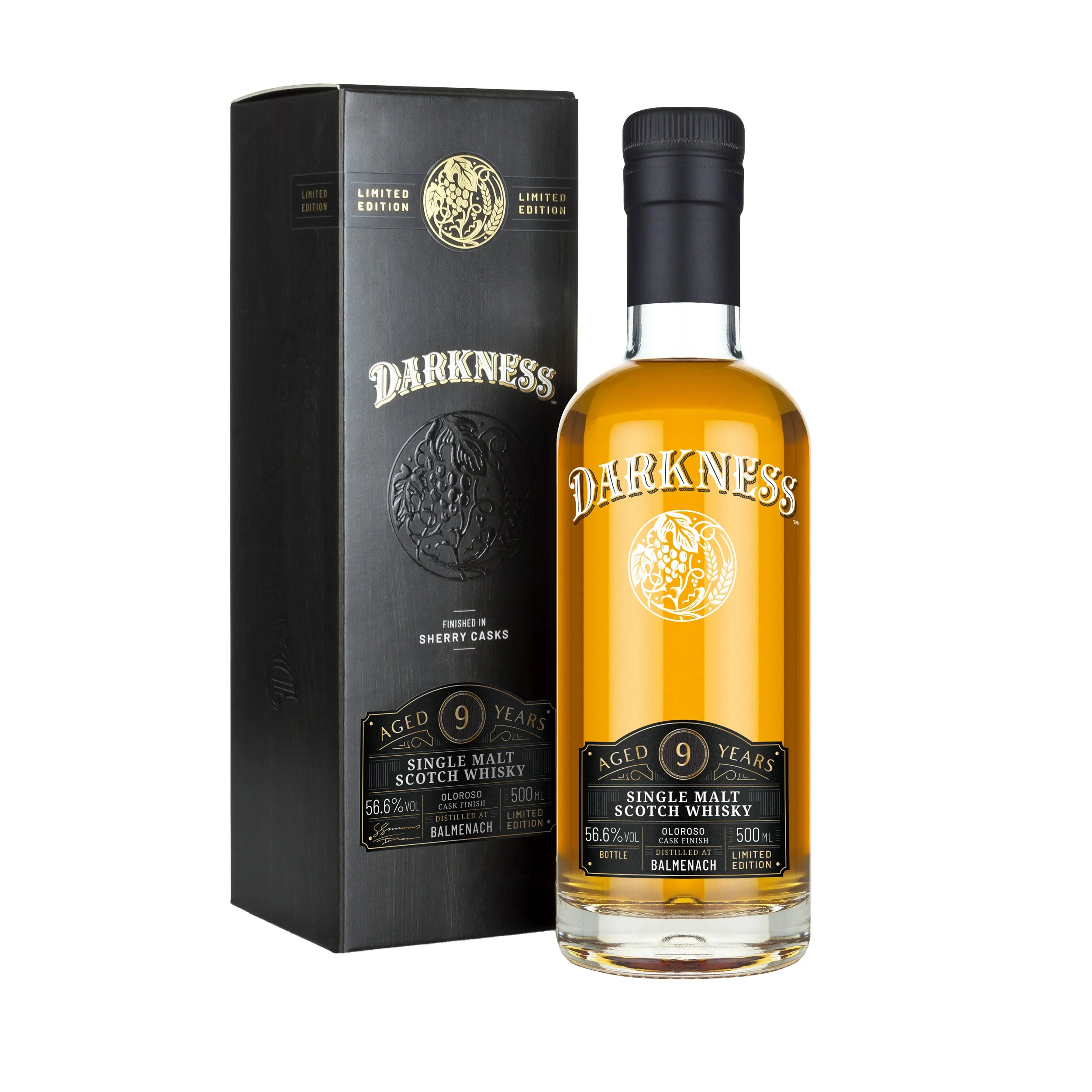 Whisky escocés Darkness Balmenach Oloroso Cask Finish de 9 años | 500ML