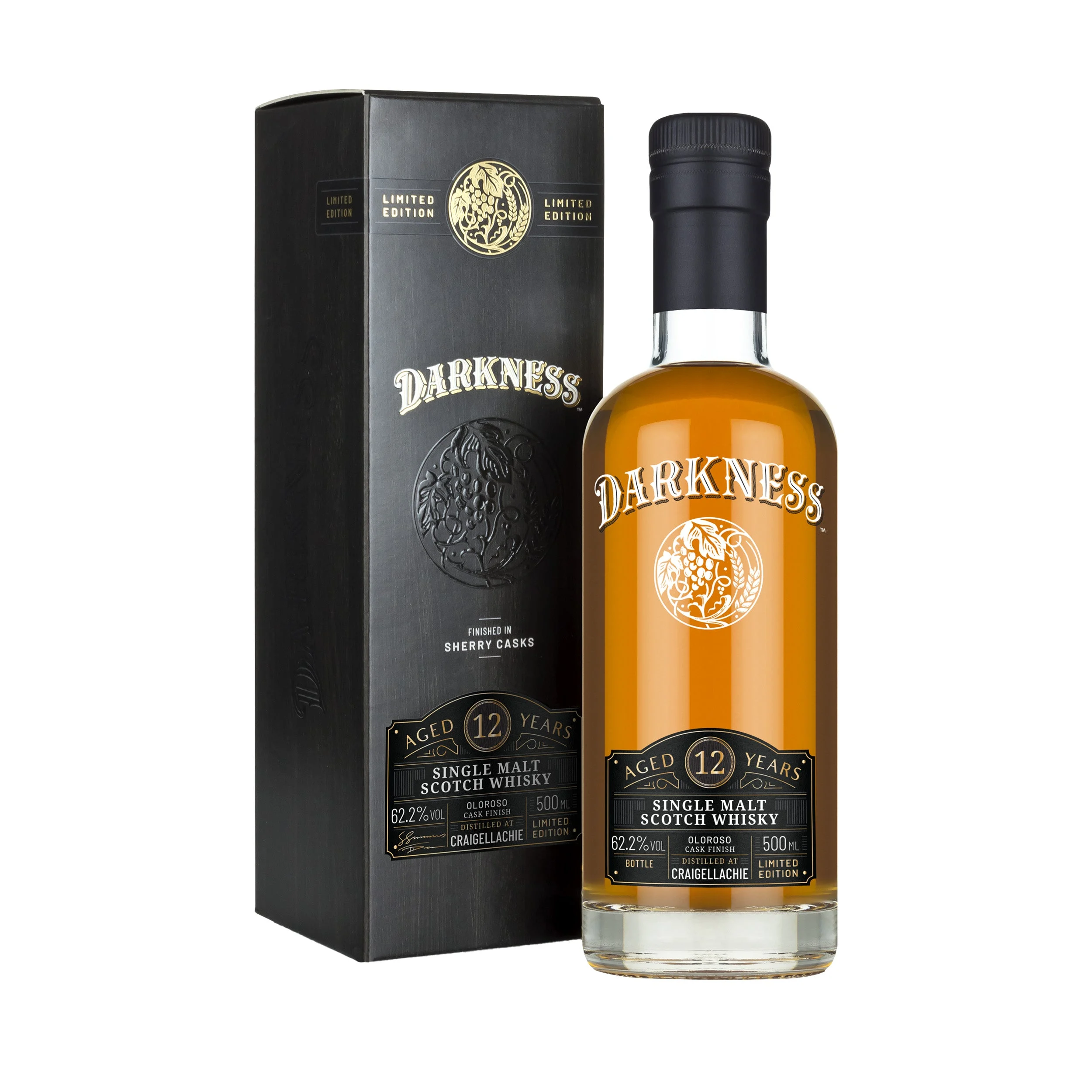 Darkness Craigellachie 12 Year Old Oloroso Cask Finish Scotch Whisky | 500ML - Whiskey