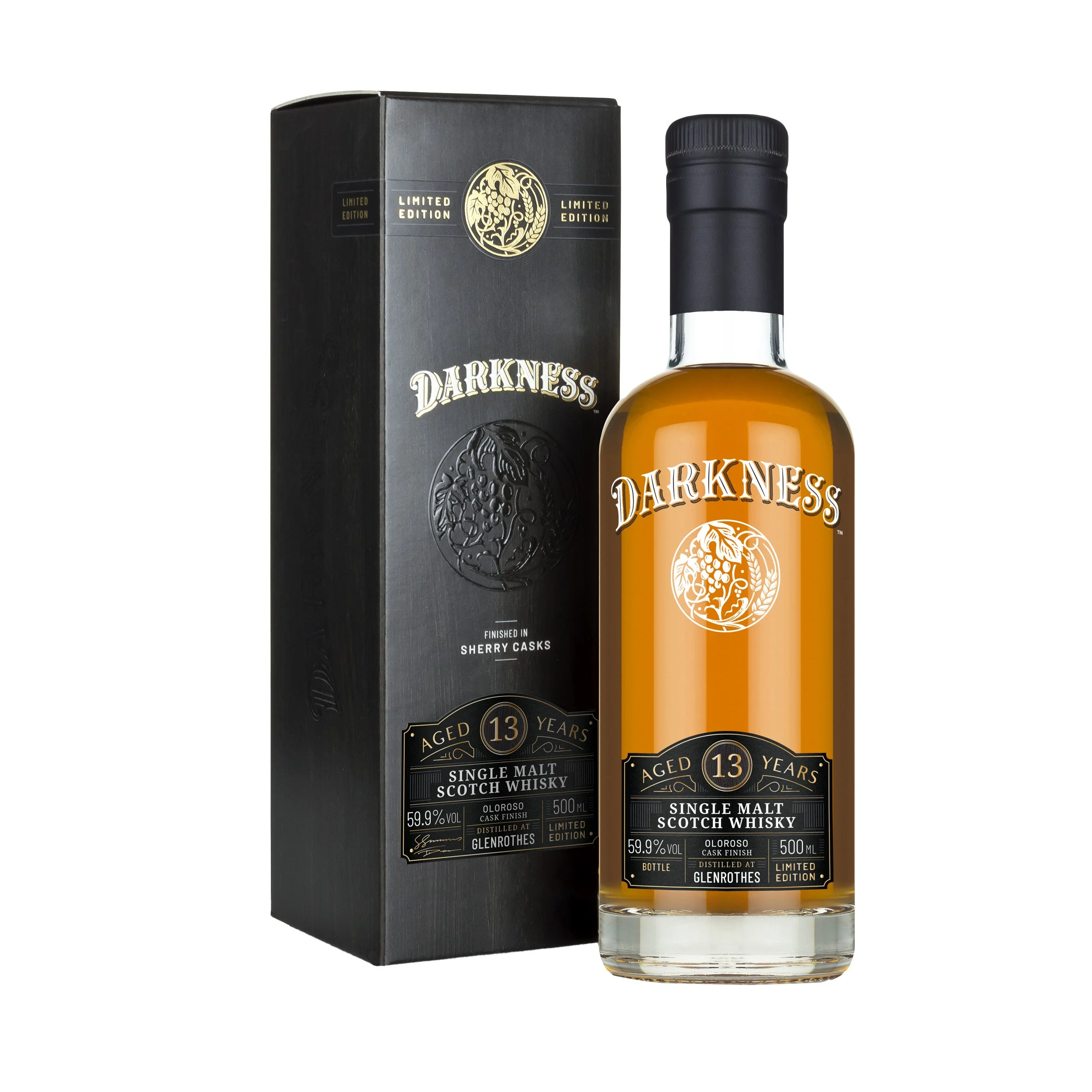 Darkness Glenrothes 13 Year Old Oloroso Cask Finish Scotch Whisky | 500ML - Whiskey