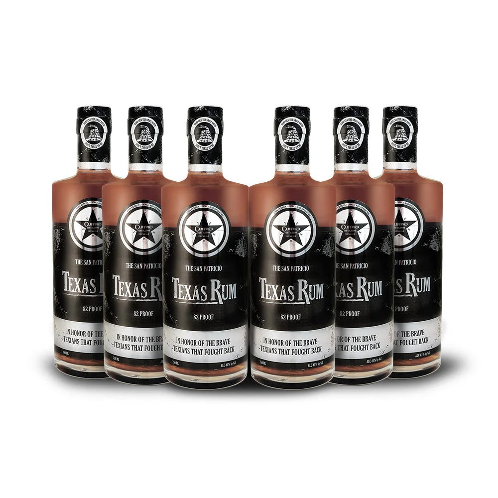 Clifford Distilling | The San Patricio: Texas Dark Rum (6) Bottle Bundle