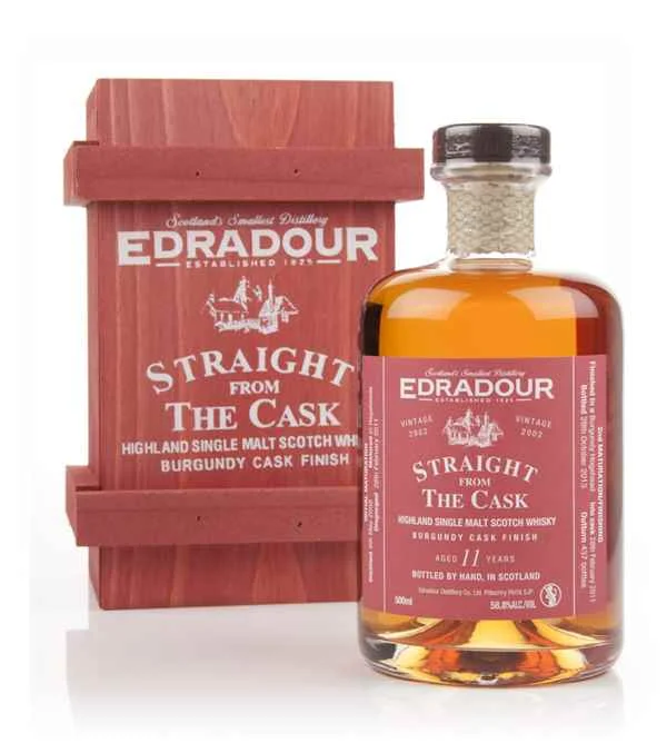 Edradour 11 Year Old 2002 Burgundy Cask Finish - Straight From the Cask 58.8% Scotch Whisky | 500ML