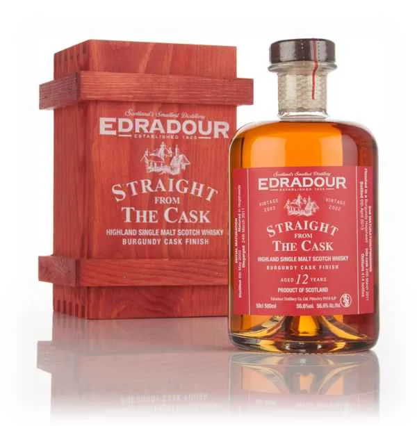 Edradour 12 Year Old 2002 Burgundy Cask Finish - Straight From The Cask (56.6%) Scotch Whisky | 500ML