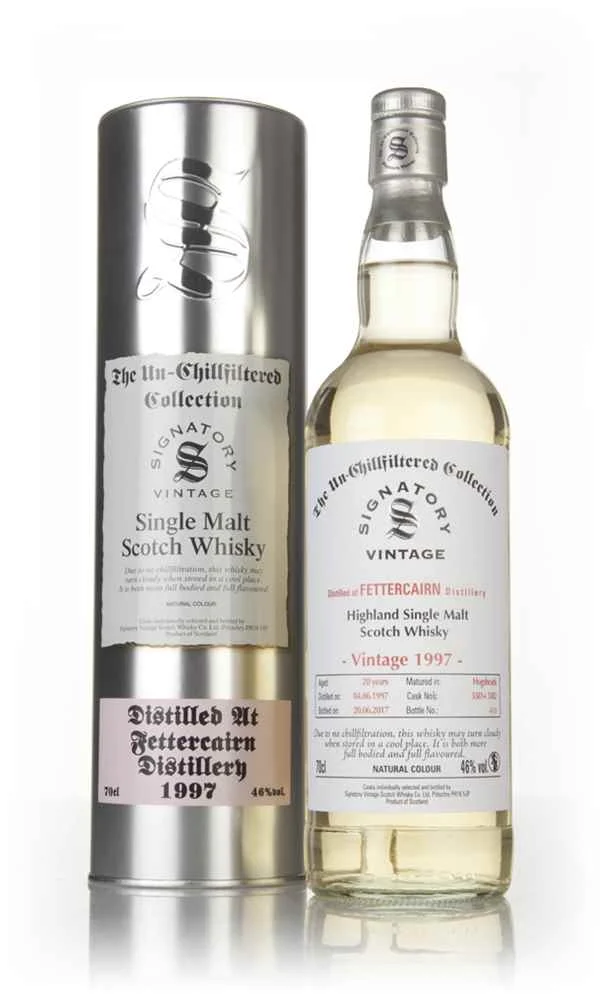 Fettercairn 20 Year Old 1997 (casks 3381 & 3382) - Un-Chillfiltered Collection (Signatory) Scotch Whisky | 700ML