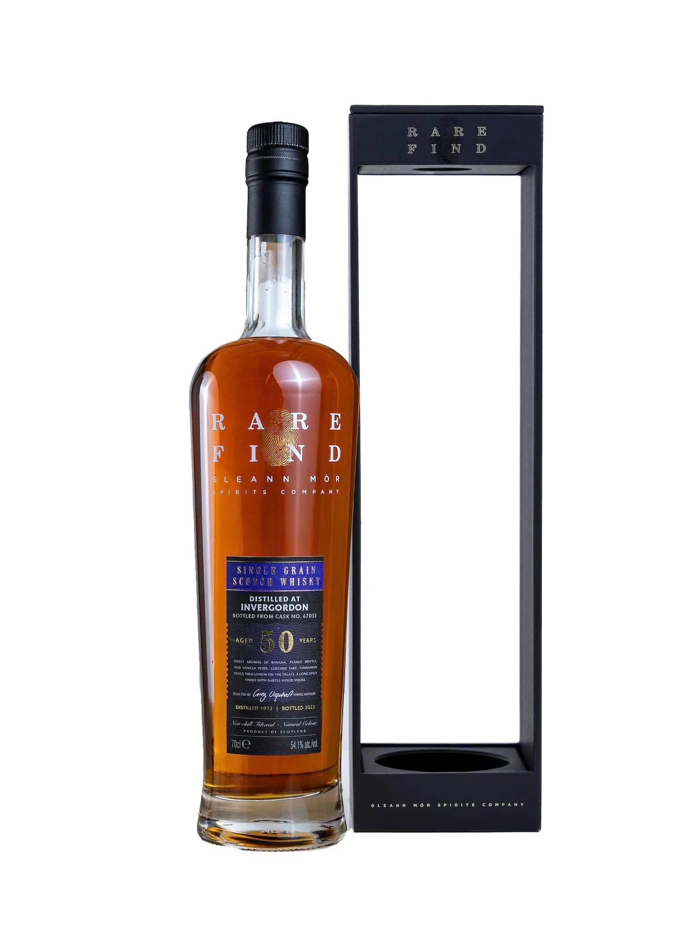 Invergordon Gleann Mor Rare Find Single Grain Scotch 1973 50 Year Old Whisky | 700ML - Whiskey