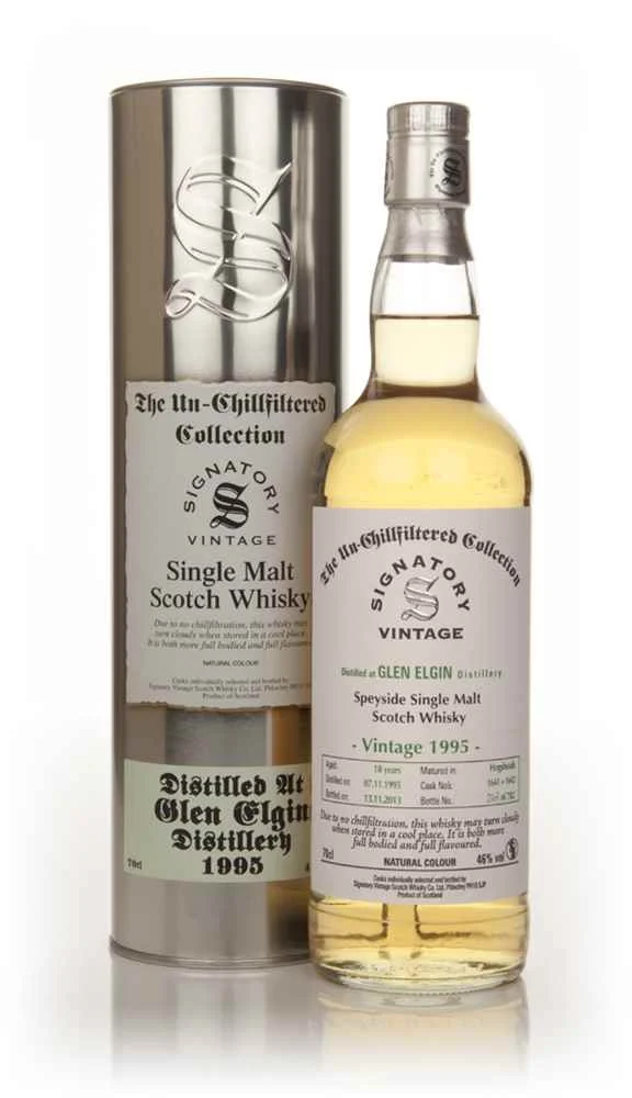 Glen Elgin 18 años 1995 (barricas 1641+1642) - Whisky escocés sin filtrar en frío (firmante) | 700ML