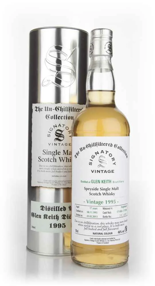 Glen Keith 17 años 1995 (barricas 171188+171190) - Whisky escocés sin filtrar en frío (firmante) | 700ML
