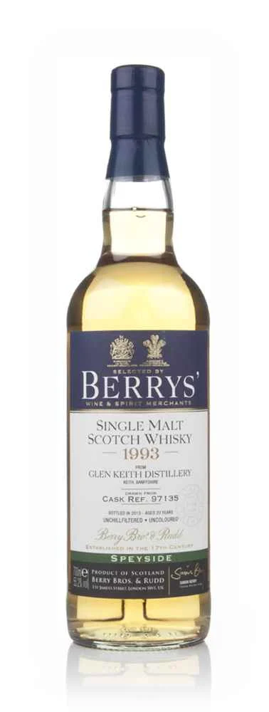 Glen Keith 20 Year Old 1993 (cask 97135) (Berry Bros & Rudd) Scotch Whisky | 700ML - Whiskey