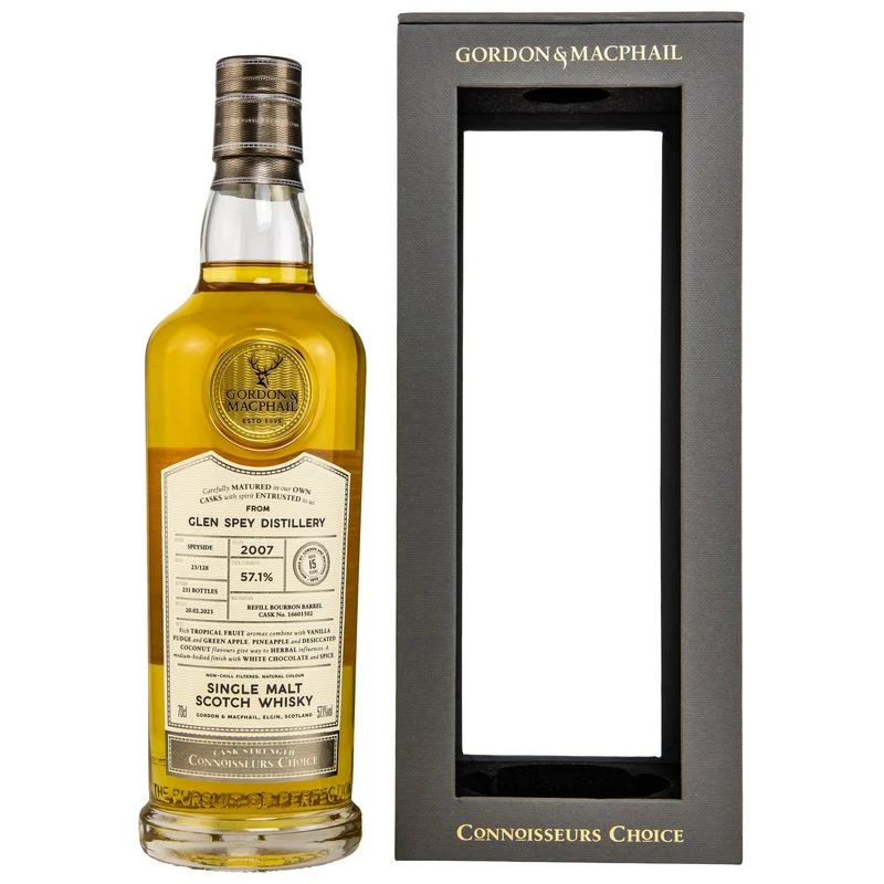 Glen Spey 15 Year Old (D.2007. B.2023) Connoisseurs Choice Scotch Whisky | 700ML - Whiskey