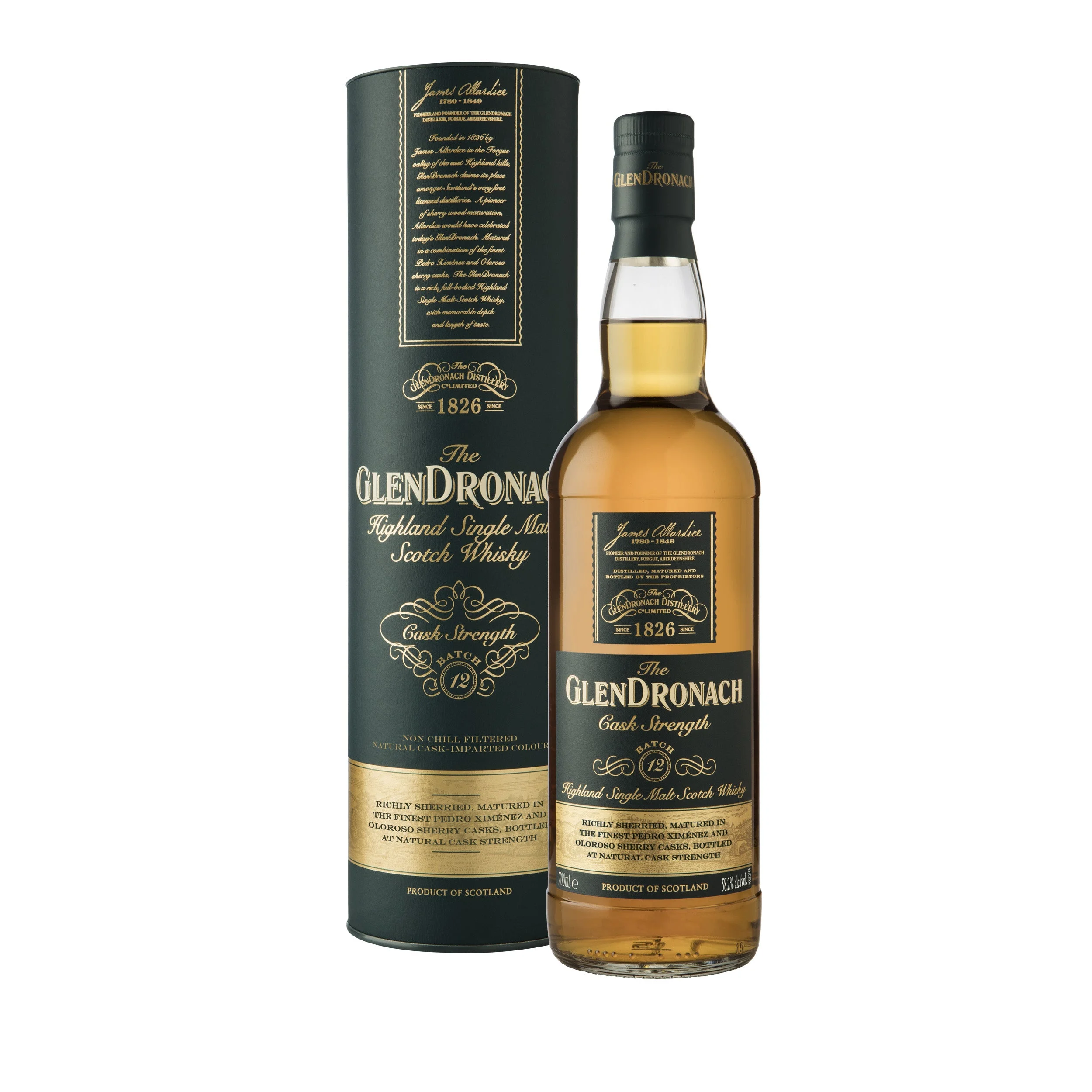 The GlenDronach Cask Strength Batch 12 Scotch Whisky | 700ML - Whiskey