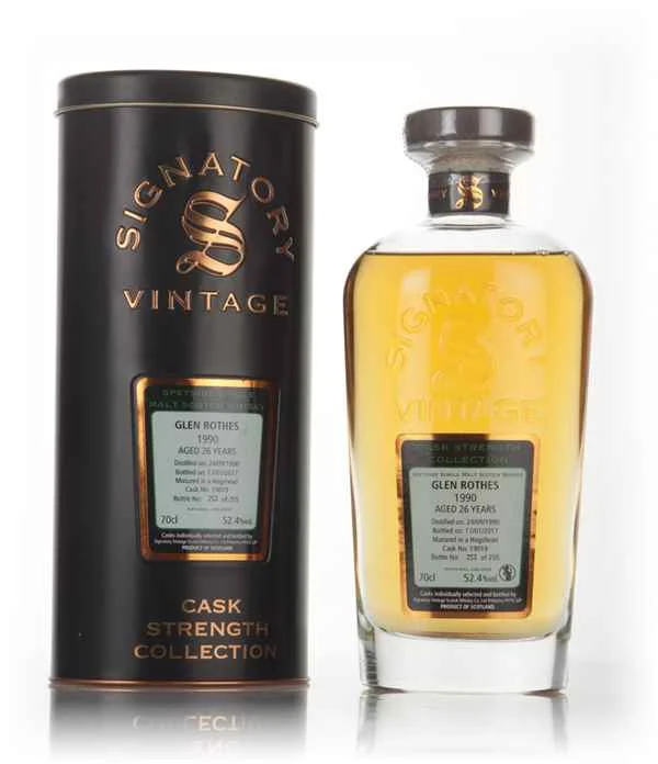 Glenrothes 26 Year Old 1990 (cask 19019) - Cask Strength Collection (Signatory) Scotch Whisky | 700ML