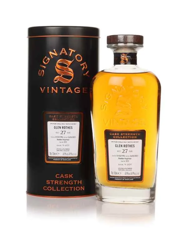 Glenrothes 27 Year Old 1996 (cask 3151) - Cask Strength Collection (Signatory) Scotch Whisky | 700ML
