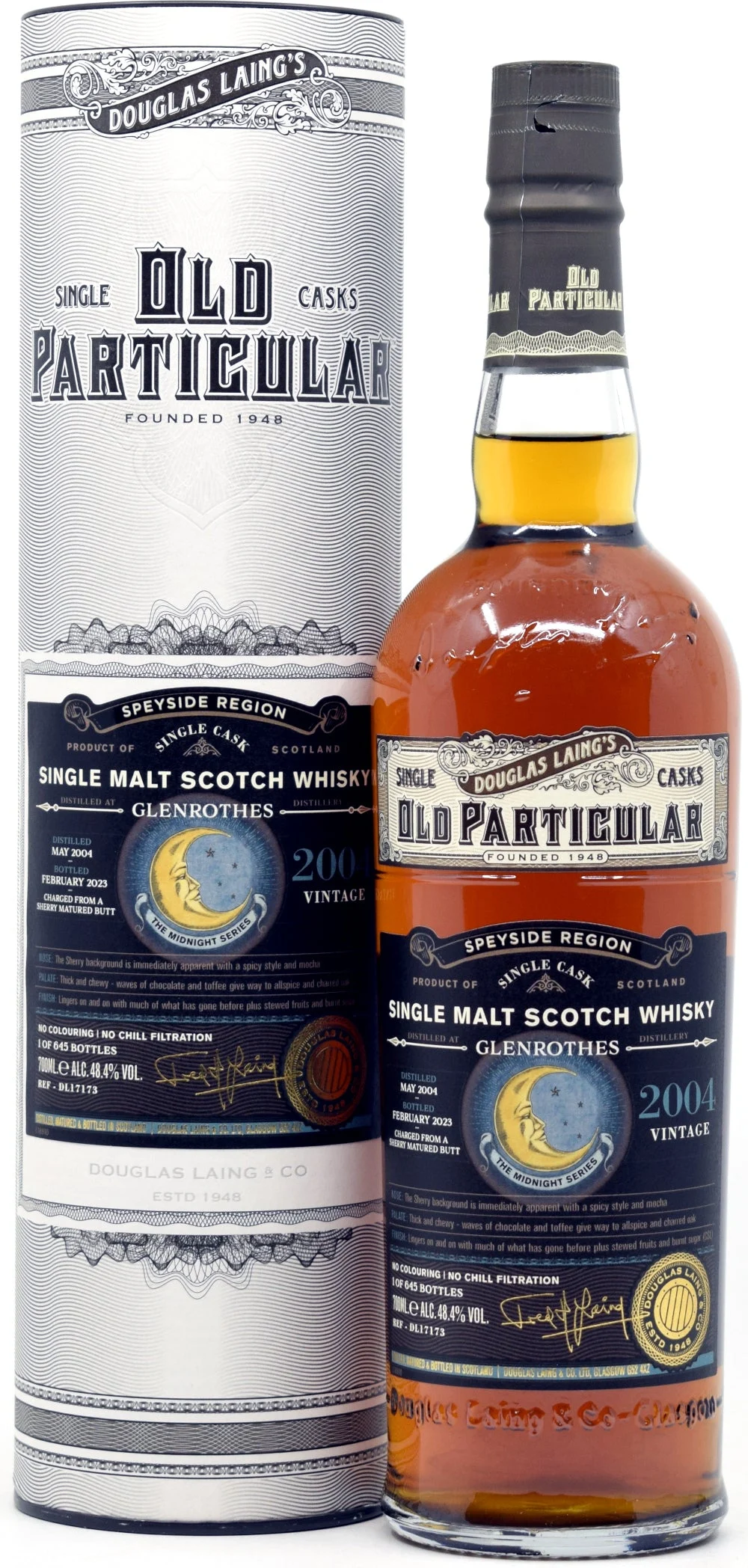 Glenrothes Vintage 2004 (embotellado en 2023) Old Particular The Midnight Series Whisky escocés | 700ML - Whiskey