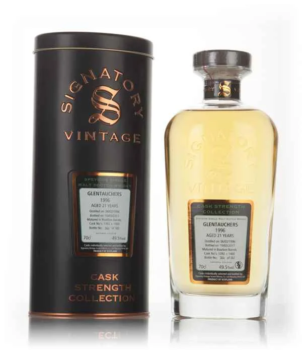 Glentauchers 21 Year Old 1996 (cask 1392 & 1400) - Cask Strength Collection (Signatory) Scotch Whisky | 700ML