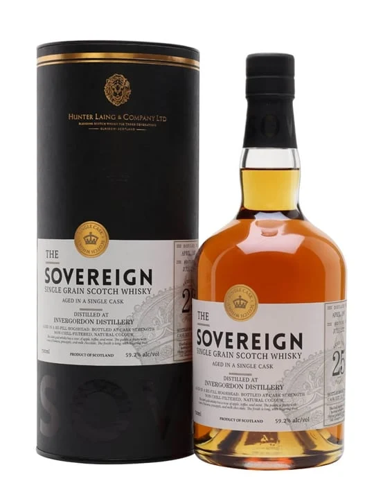 Whisky Invergordon Sovereign Single Cask Grain 1997 de 25 años | 700ML - Whiskey